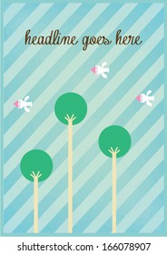birds flying in sky vector/ illustration / background/ greeting card