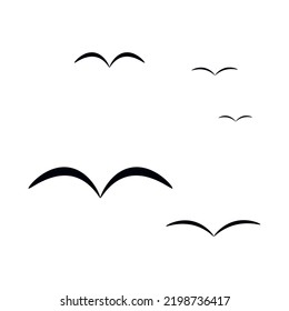 birds are flying in the sky. vector illustration of high quality.isolated on a white background.for your design project.
