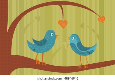 birds in the forest
