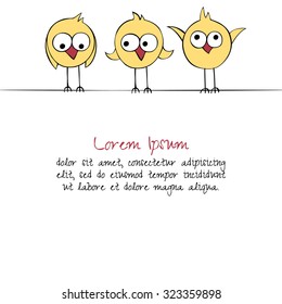 Birds greeting card.