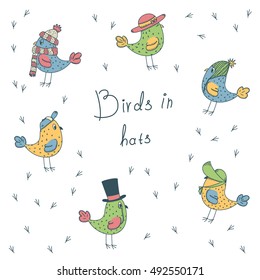 Birds in hats