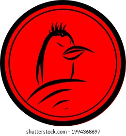 diseño del logotipo vectorial en forma de cabeza de pájaro para fotos de stock