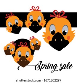 
Birds in the hollow. Spring sale.