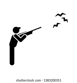 Birds, hunter, man icon. Element of gardening icon. Premium quality graphic design icon. Signs and symbols collection icon for websites, web design, mobile app
