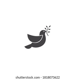 Vogelsymbol Schwarz-Weiß-Vektorgrafik-Design