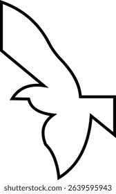 Birds icon, Flying birds, animals, black silhouette, monochrome bird logo, abstract sticker on house wall or glass, Printable, protect birds from impact vector symbols, template designs art elements