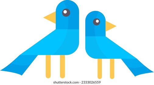 Icono de pájaros. Adecuado para aplicaciones móviles.