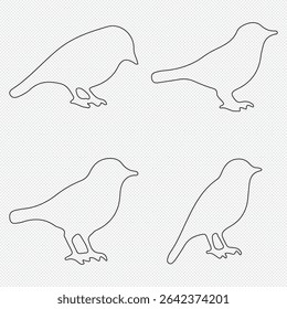 Birds icon set. fly illustration sign collection. nature symbol. Bird's black silhouettes set. bird silhouettes on white background