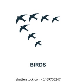 Birds icon vector illustration. Creative sign from birds icons collection. Filled flat Birds icon for computer and mobile. Symbol, logo vector graphics.