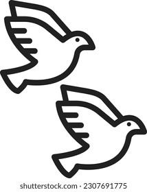 Birds icon vector image. Suitable for mobile application web application and print media.