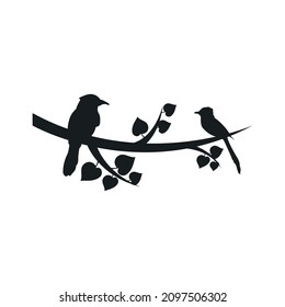 Juego de vectores de iconos de aves. pájaros de una colección de signos de ilustración de bifurcación. símbolo de la mosca. logotipo de animales.