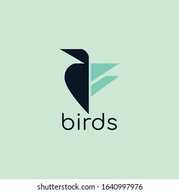 Birds icon vector. Trendy flat birds icon from logo collection isolated on green background. Vector illustration can be used for web and mobile graphic design, logo, eps10