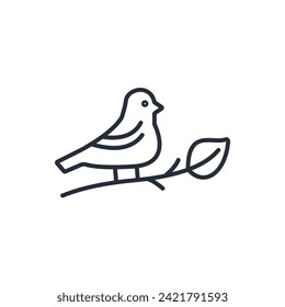 Birds icon. vector.Editable stroke.linear style sign for use web design,logo.Symbol illustration.