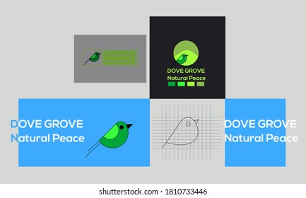 Birds iconic abstract logo design template 