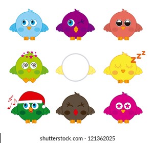 birds icons over white background. vector illustration