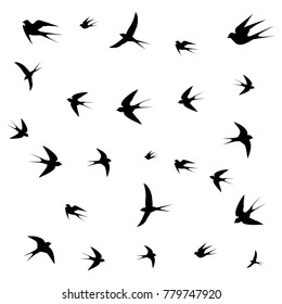 birds icons,flying in the sky,vector illustration