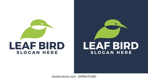 birds and leaves Logo Vector Minimalist Style Creative Modern Abstract Vector