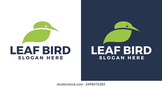 birds and leaves Logo Vector Minimalist Style Creative Modern Abstract Vector