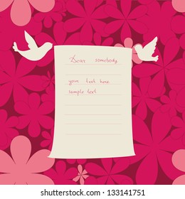 birds with letter vector