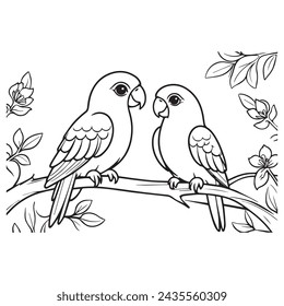 birds line art design vector