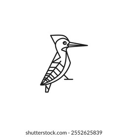 Diseño de Vector plano Birds Line Art