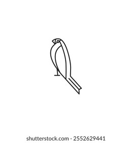 Birds Line Art flat vector design