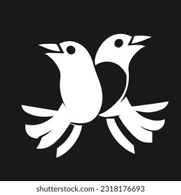 Birds Logo flying abstract design vector template