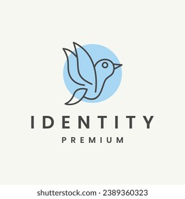 birds logo icon design template flat vector