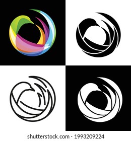 Birds Logo Pack Black Version , gradient , Monoline , White Version vector format [Converted] [Converted] [Converted]