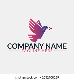 birds logo vector icon illustration. Flying Bird Illustration Vector Design Template