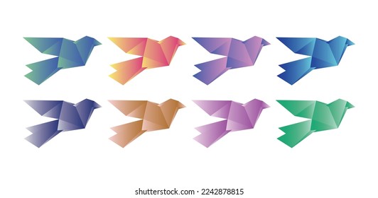 Plantilla de símbolo del icono del vector del logotipo de aves. Ilustración de vectores de pájaro