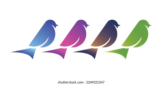 Birds Logo Vector Icon Symbol Template