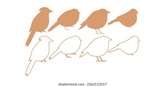 Birds Logo Vector Icon Symbol Template. Birds Vector