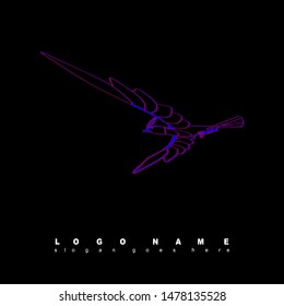Birds logotype modern design art illustration fly 3D
