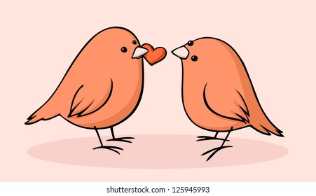 Birds in love