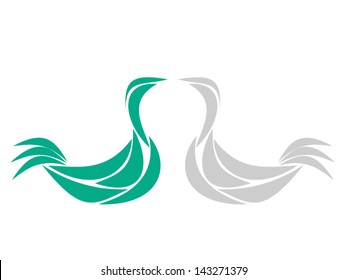 Birds in love