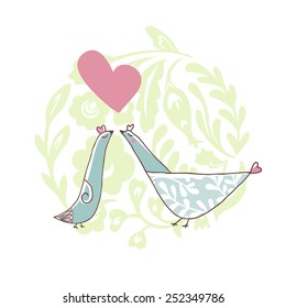 birds in love