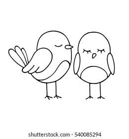 Birds in love.