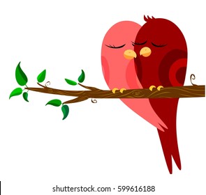 Birds in love