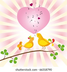 Birds in love