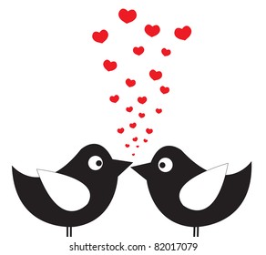 Birds in love