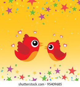Birds in love