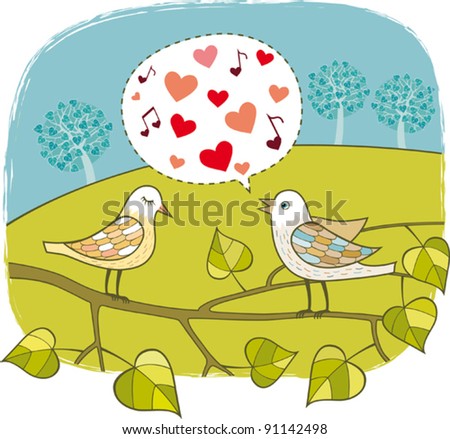 Birds in love