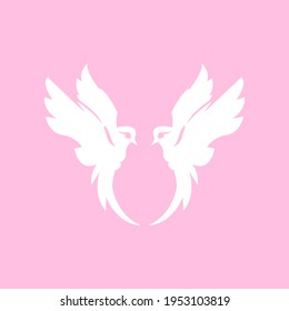 Birds with love concept design vector 