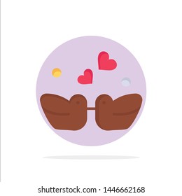Birds, Lovebirds, Couple, Ducks Abstract Circle Background Flat color Icon