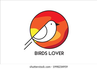 birds lover logo vector design