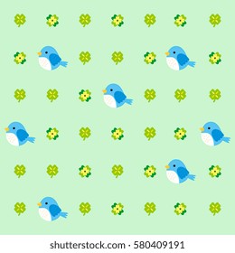 birds and lucky-Vector illustration