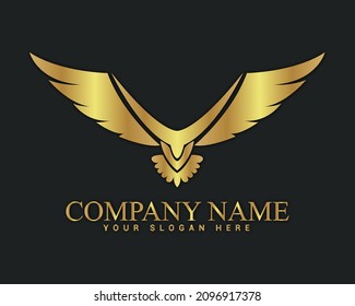 Birds and luxury logo template Premium Vector
