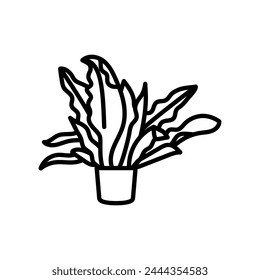 Birds Nest Fern icon in vector. Logotype