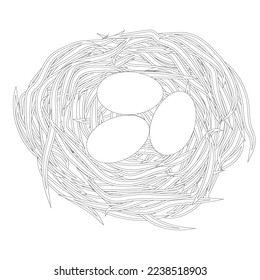 bird's nest icon vector template design